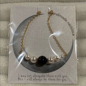LF Gold and Black Pearl Necklace